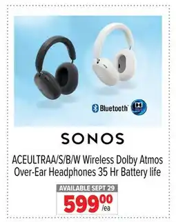 2001 Audio Video ACEULTRAA/S/B/W Wireless Dolby Atmos Over-Ear Headphones 35 Hr Battery life offer