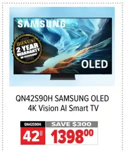 2001 Audio Video QN42S90H SAMSUNG OLED 4K Vision AI Smart TV offer