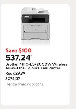 Staples Brother MFC-L3720CDW Wireless All-in-One Colour Laser Printer offer