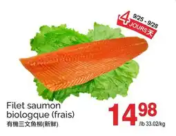 T&T Supermarket FILET SAUMON BIOLOGIQUE (FRAIS) offer