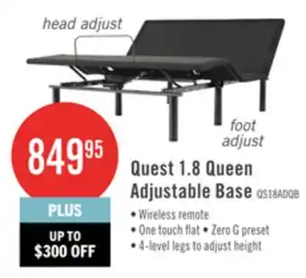 The Brick Quest 1.8 Queen Adjustable Base offer