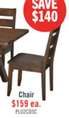 The Brick Plum Dining Chair with Polyester Fabric, Wood, Ladder-Back - Nutmeg Brown offer