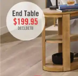 The Brick Declan 18 Modern Round End Table with Shelf – Natural Wood offer