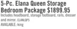 The Brick Elana 5pc Bedroom Set with Storage Bed, Dresser & Mirror, Natural - Queen Size offer