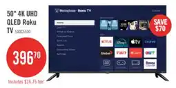 The Brick Westinghouse 50 QLED 4K UHD Smart Roku TV (WR50QC5500) – 2025 Model offer