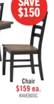 The Brick Raven Dining Chair, Ladder-Back - Two-Tone Black & Brown offer