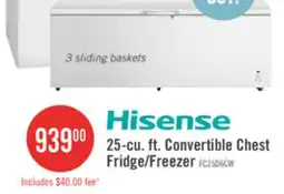 The Brick Hisense 25-cu. ft. Convertible Chest Fridge-Freezer offer