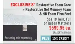 The Brick Spa 10 Twin, Full or Queen Mattress offer