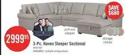 The Brick 3-Pc. Haven Sleeper Sectional offer