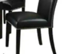 The Brick Cami Dining Chair with Vegan-Leather Fabric - Black offer