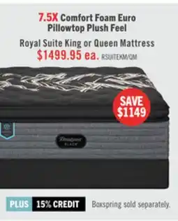 The Brick Royal Suite King or Queen Mattress offer