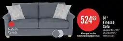 The Brick Finesse 81 Contemporary Chenille Fabric Sofa - Flint Moss offer