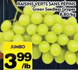 Supermarché PA Green Seedless Grapes offer