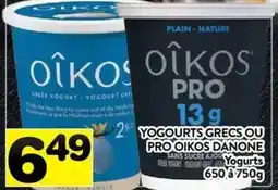 Supermarché PA Oikos yogurts grecs ou pro oikos danone offer