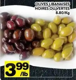 Supermarché PA Olives libanaises noires ouvertes offer