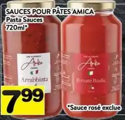 Supermarché PA Amica pasta sauces offer