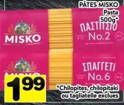 Supermarché PA Misko pasta offer