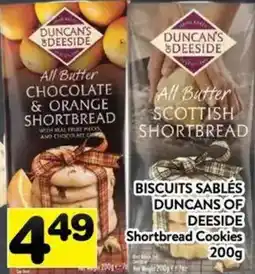 Supermarché PA Duncans of Deeside shortbread cookies offer