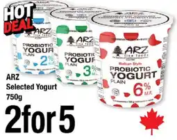 Arz Fine Foods Arz selected yogurt offer