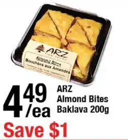 Arz Fine Foods Arz almond bites baklava offer