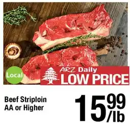 Arz Fine Foods Beef Striploin offer