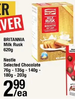Arz Fine Foods Britannia milk rusk offer