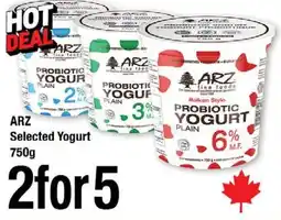Arz Fine Foods Arz selected yogurt offer