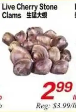 Superking Supermarket Live Cherry Stone Clams offer