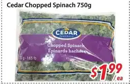 Bestco Food Mart Cedar Chopped Spinach offer