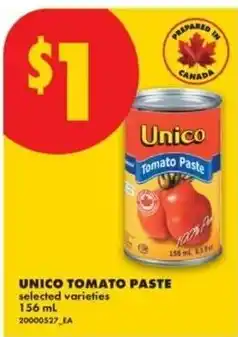 No Frills Unico tomato paste offer