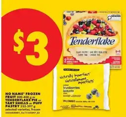 No Frills No Name frozen fruit 300-400 g pie or tart shells or puff pastry offer