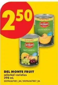 No Frills del monte fruit selected varieties offer