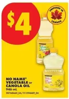 No Frills No Name vegetable or canola oil offer
