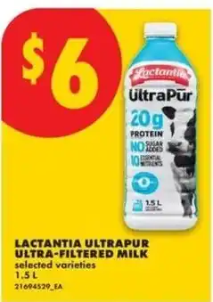 No Frills Lactantia ultra-pur ultra-filtered milk offer