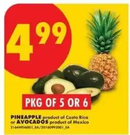 No Frills Pineapple or Avocados offer