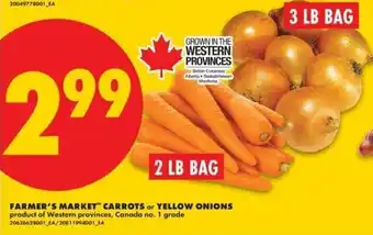 Farmer's Market carrots or yellow onions