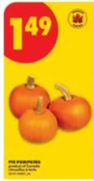 No Frills Pie pumpkins offer