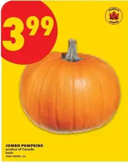 No Frills Jumbo pumpkins offer