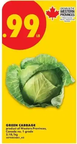 No Frills green cabbage offer
