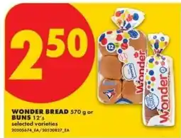 No Frills Wonder bread buns offer