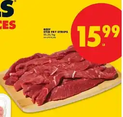No Frills Beef stir fry strips offer
