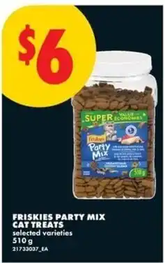 No Frills Friskies party mix cat treats offer
