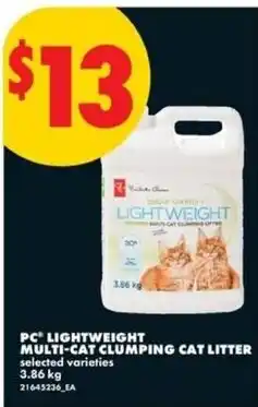 No Frills PC lightweight multi-cat clumping cat litter offer