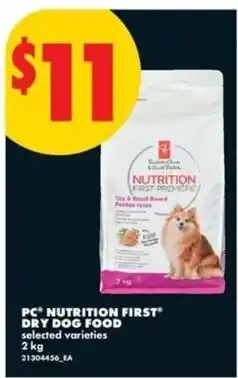 No Frills pc nutrition first dry dog food offer