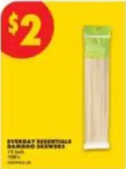 No Frills Everyday Essentials bamboo skewers offer