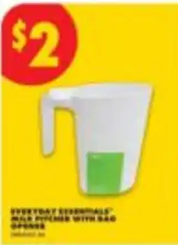No Frills everyday essentials milk pitcher with bag opener offer