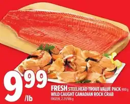 Metro Fresh steelhead trout value pack wild caught canadian rock crab offer