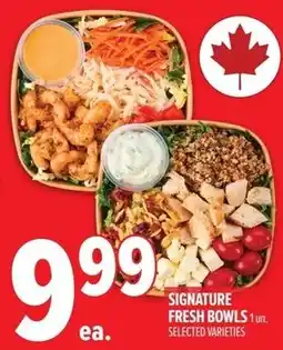 Metro Signature fresh bowls offer