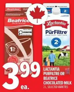 Metro Lactantia Purifiltre or Beatrice Chocolated Milk offer