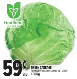 Metro Foodland green cabbage offer